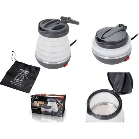 BOLLITORE TURISTICO PIEGHEVOLE 0,6L 750W SPINA INGLESE UK ADLER AD1370UK (1/5)