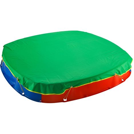Sandkastenabdeckung Abdeckplane Abdeckhaube Wetterschutzhülle 150x150cm grün (1/5)