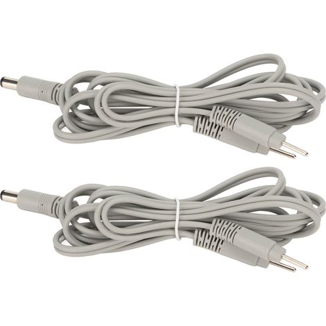 2 pièces Câble Filaire Type Broche 4.9ft 55212856, Connecteur de Remplacement pour Appareil de Thérapie TENS, Gris (1/5)