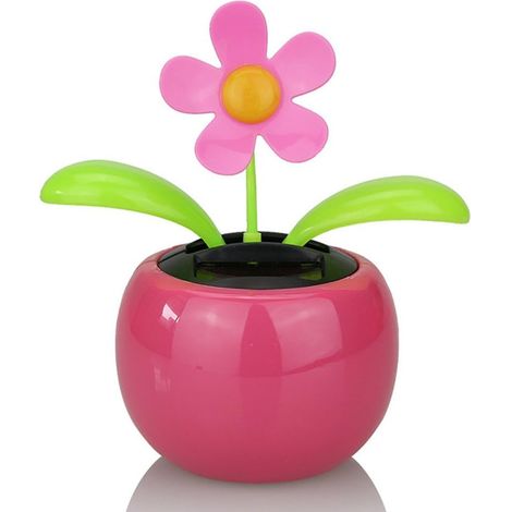 Jouet Solaire - Fleurs Dansantes - Décoration Tableau De Bord Voiture Et Bureau - 1 Pièce (1/5)