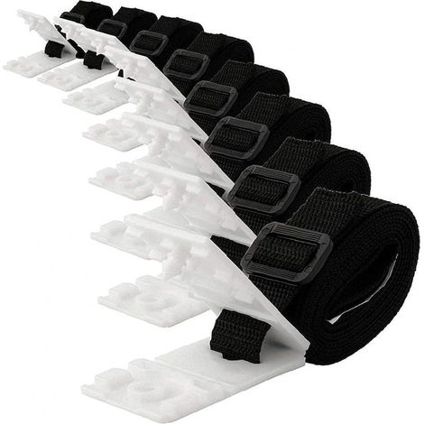 Kit fixare prelata solara pentru piscina, QttvbTna, Plastic, Negru/Alb (1/5)