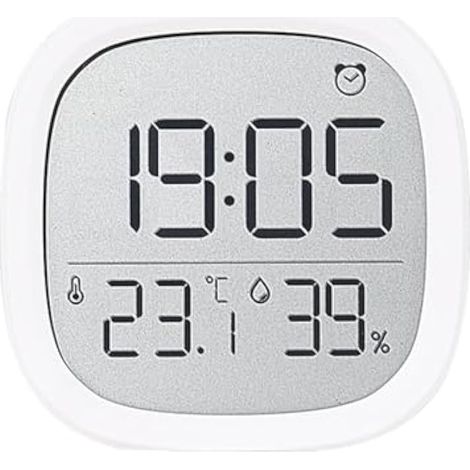 Réveil numérique LCD avec design magnétique, thermohygromètre, date, température, humidité suspendu, 12/24 heures, facile à utiliser pour la maison, la cuisine, le bureau (1/5)