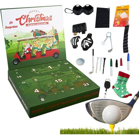 Calendario de Navidad 2025 Calendario de Adviento de 24 días 2025 - Kit de golf - Adornos de calendario navideño - Para hombres golfistas - Para interiores, oficina, sala de estar, dormitorio (1/5)