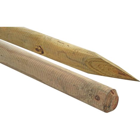 PALO TONDO IN LEGNO A PUNTA  Ø cm. 8X250 h