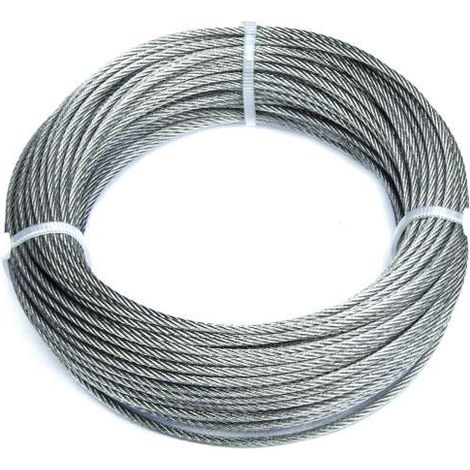 Fune in acciaio Inox 49 fili Diam. 4 mm. 25 mt.