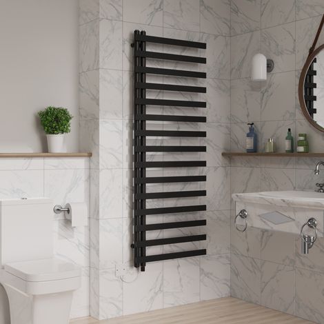 1600x600mm Square Electric Bathroom Radiator Warmer Black (1/5)