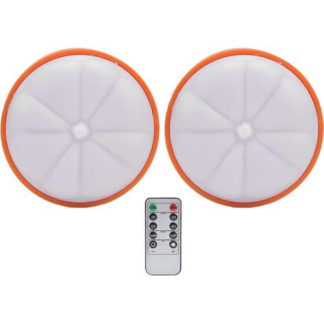 Lot de 2 guirlandes lumineuses LED citrouille avec télécommande à 10 touches, fonctionnant sur piles, décorations d'Halloween (1/5)
