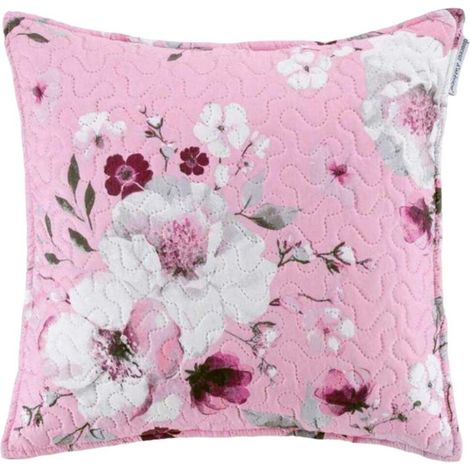 Housse de Coussin "Velvet Flower" 60x60cm Rose (1/3)