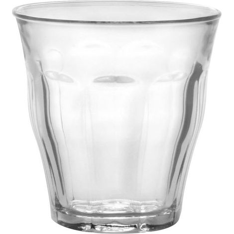 Lot de 6 verres en verre trempé de 25 cl Résistants aux chocs et aux variations de température Pour l'eau, les jus et les apéritifs Usage quotidien (1/5)