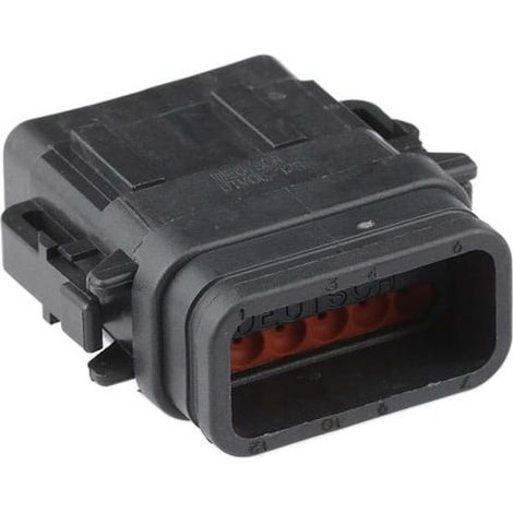 Connettore Serie DTM Maschio 12 Vie E007 Nero
