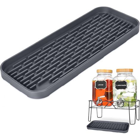 Plateau d'égouttement de café Tapis antidérapant en silicone imperméable – Pour café, boisson, thé, bière, lait, cuisine, bar, maison, intérieur (1/5)