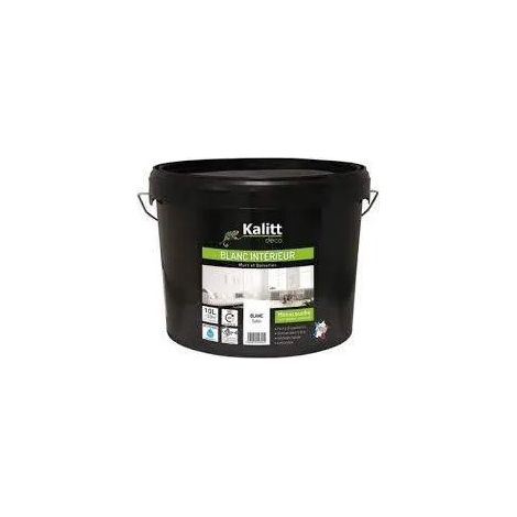 Wand-/Deckenfarbe einschichtig Acryl seidenmatt weiß 10L - KALITT