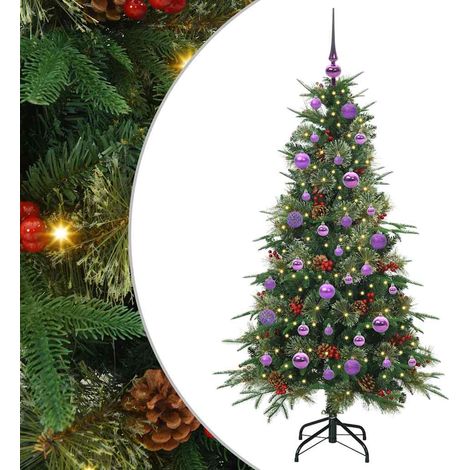 vidaXL Albero di Natale Artificiale con Rami Pieghevoli Verde 150