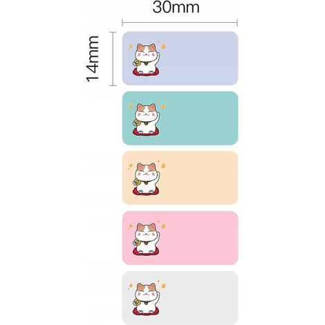 Pegatinas de animales CUTE1 de la serie NIIMBOT D de 14 x 30 mm