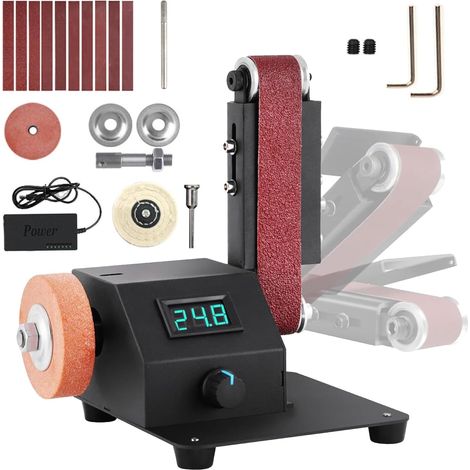 Polishing Grinder Continuous Speed Control with LED Display, Complete Accessories, Continuous Speed Control, and Adjustable Angle for Sanding Metal, Wood (1/5)