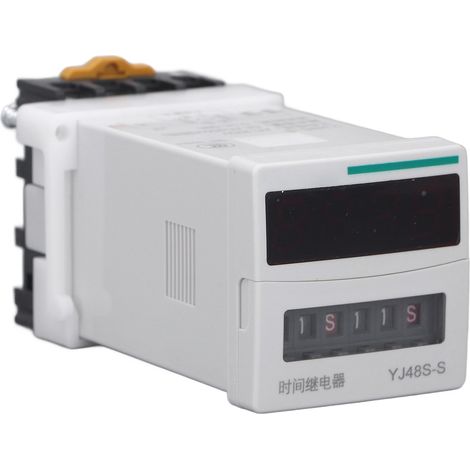 Relais temporisé YJ48S-S, groupe de 8 broches, type cyclique, relais temporisé programmable, 0,1S99h, 12V CC. (1/5)