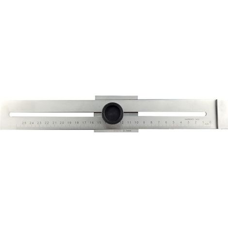 Règle de traçage chromée mate graduée au laser, graduation en mm, bord de traçage trempé, tailles Nom: 250 mm Mesure en inox (1/5)