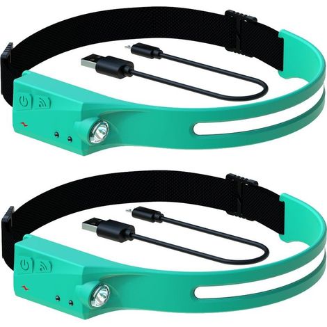 Lamp headlamp elegant rechargeable LED lamp headlamp 230°Lamp headlamp adulte to harness high power, blue lac,2Item (1/5)