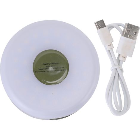 Guirlande lumineuse de camping de 8 m (26,2 pi), étanche IPX4, rechargeable, LED, guirlande féérique à suspendre, lampe d'urgence pour tente, décoration extérieure, lumière colorée (1/5)