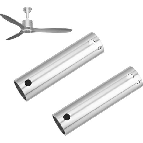 Lot de 2 tiges d'extension robustes de 10,2 cm pour ventilateur de plafond avec trous pré-percés pour salon, chambre à coucher, terrasse - Or platine (1/5)