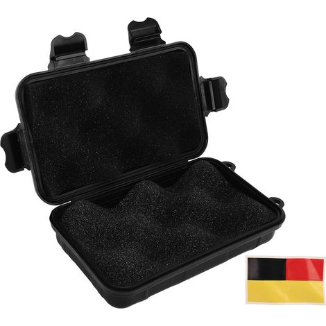 Lot de petits contenants de survie étanches, antichocs, hermétiques et résistants à la pression, noirs, pour pêche, camping et randonnée (1/5)