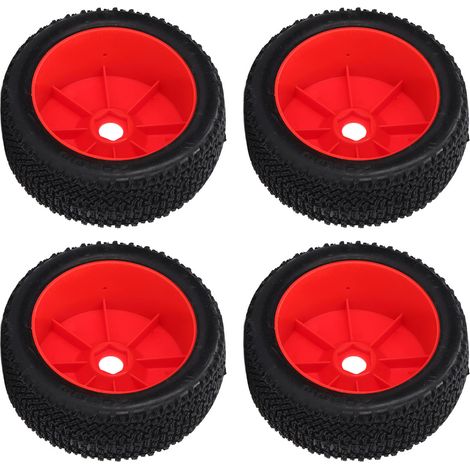 Lot de 4 pneus rouges X600 pour camionnette courte RC TRAXXAS SLASH 1/10 (1/5)