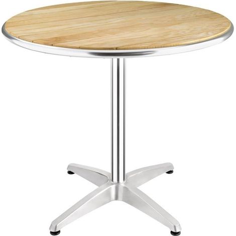 Table bistrot ronde frêne, aluminium (Ø)800 mm (1/5)