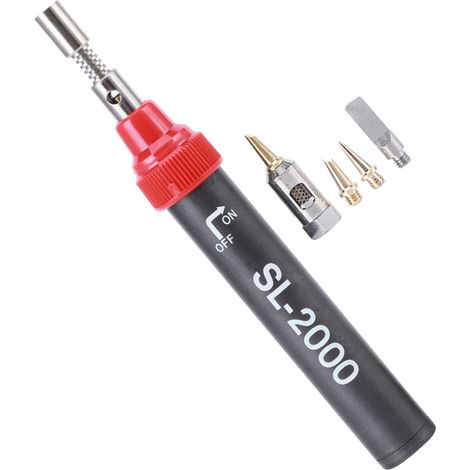 Kit de soudure au gaz 5 en 1, fer à souder au butane pur, ensemble d'outils avec embouts multiples, Sl-2000K 11ML (1/5)
