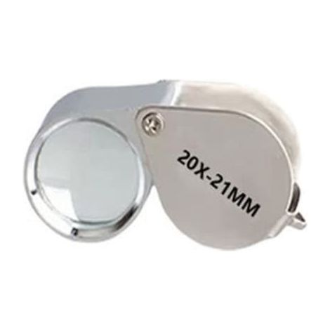 Loupe pliante 20x21 pour l'expertise de bijoux anciens et de pièces de monnaie (1/3)