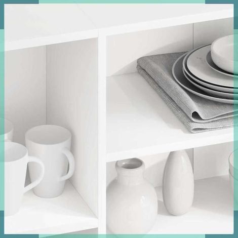 Buffet - 809620 - Blanc mat - Bois d'ingénierie - 120 x 30 x 75 cm (1/5)