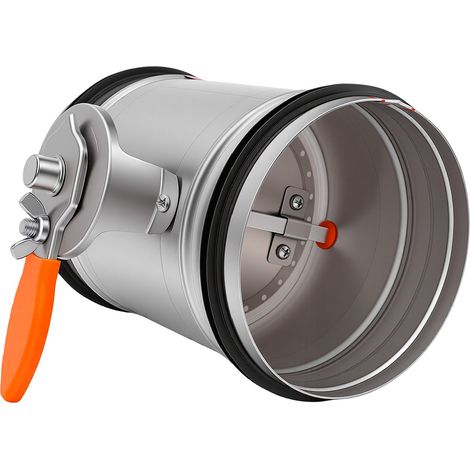 Amortisseur de refoulement de volume manuel pour conduit CVC de 5 pouces, vanne de contrôle du débit d'air en acier inoxydable 304, poignée réglable pour système de ventilation de ventilateur d'extrac (1/5)