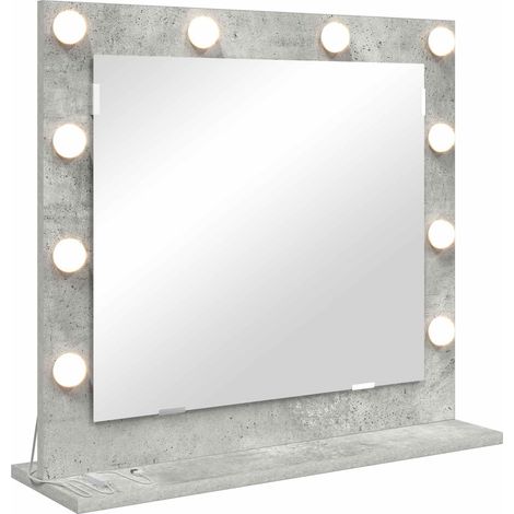 Miroir de vanité Rectangulaire Gris béton 60 x 55 x 18 cm (1/5)