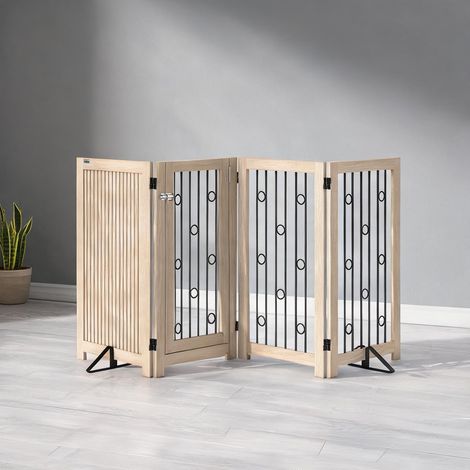 Barrière pour animaux eiche en mDF Stahl 205 x 30,5 x 91,5 cm (1/5)