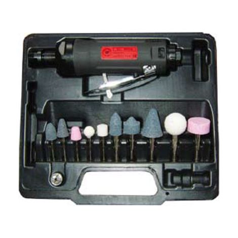 Meuleuse droite pneumatique 375W 22000 RPM avec accessoires en coffret MAE GP3130BC (1/3)