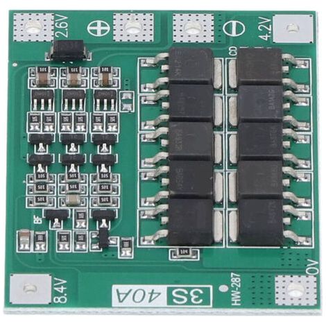 40A Protection Board for 18650 Lithium Battery 3S with Charge Balancing Module 12.6V-13.6V (1/5)