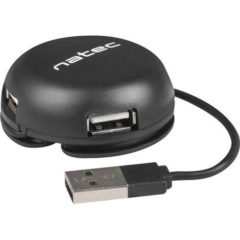 Concentrador USB de 4 puertos Bumblebee USB 2.0 negro (1/4)