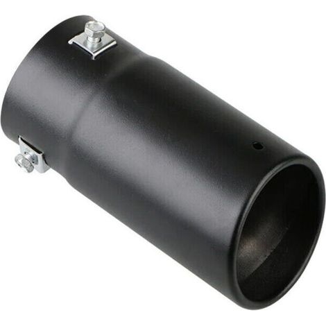 Stainless steel exhaust muffler tip, 70mm, black, modified for car, 1 piece