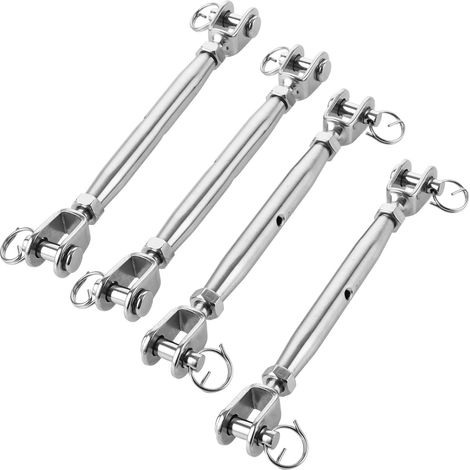 4 ridoirs M8 double crochet en acier inoxydable 304, 177 mm (1/5)