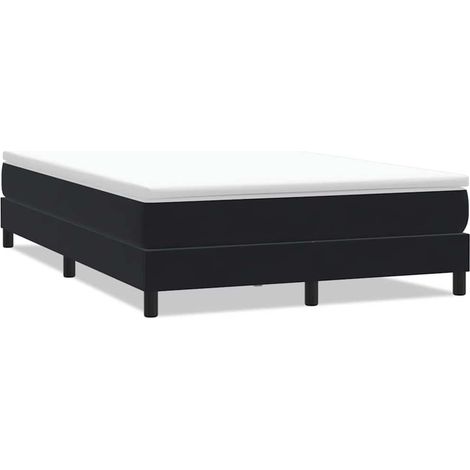 Maison Exclusive - Sommier à lattes de lit sans matelas noir 160x220 cm velours