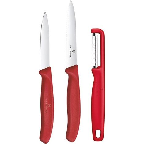 Set 3 Couteaux Victorinox Swissclassic Rouge Lames Ultra-tranchantes, Manches Ergonomiques, Qualité Suisse - Beligne Et (1/2)