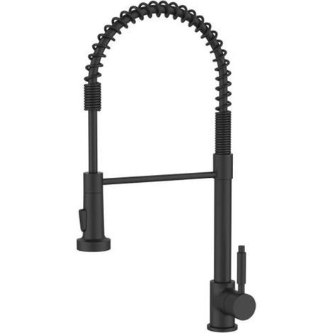 Alveus Urban - Spültischarmatur mit flexiblem Arm und Brause, schwarz matt 1150887 (1/4)