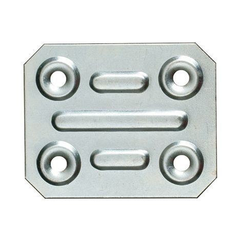 Piastrina di giunzione in acciaio zincato 40 x 50 mm.