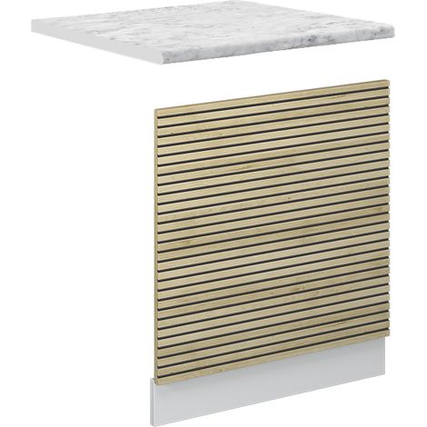 Panel frontal Fame-Line, Panel de roble, 60 cm , ET Mármol, Vicco
