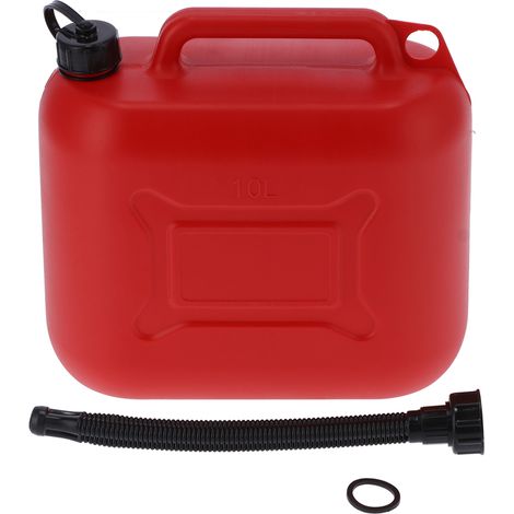 Jerry Can ABS 10L Réservoir Portable Bidon Militaire Rouge Style Industriel Contenant Essence (1/5)