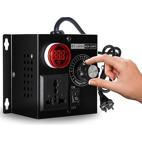Régulateur de Tension 220V, AC Variateur de Tension 220V 4000W Régulateur de Tension du Moteur du Ventilateur Variateur Contrôleur de Vitesse UE Plug (1/5)