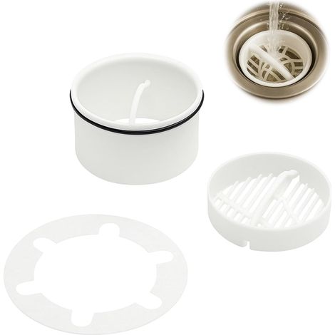 Hair Filter + Shower Dip Tube, Compatible with Pipes 6960, 6963, 6961, 6962, for Floor Drain Basket, for 7cm Floor Drain Outlet (1/5)