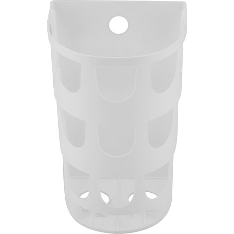 Boîte de rangement murale en plastique pour sacs poubelles, cuisine salle de bain chambre, 1 pièce, blanc, fixe au mur, organiseur déchets. (1/5)