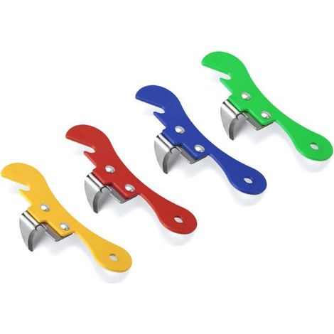 Juego de 4 abrelatas manuales, fabricados en acero inoxidable, resistentes a la corrosión y duraderos, picnics y otros usos (1/5)