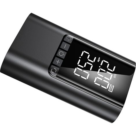 Démarreur de voiture avec pompe à air, batterie de secours 12 V, gonfleur de pneus numérique pour voitures, motos, vélos, ballons, batterie externe portable et lampe LED 6000 mAh, pinces ordinaires (1/5)
