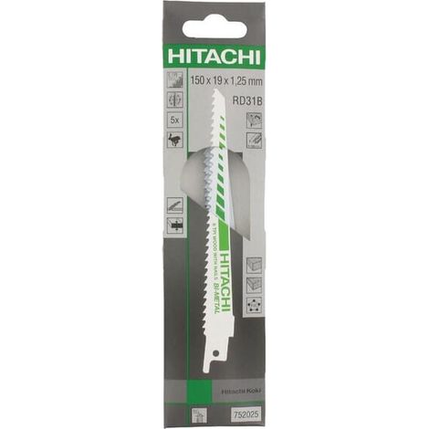 Lame per seghetto alternativo Hikoki RD31B S611DF da 150 mm, confezione da 5 pezzi.